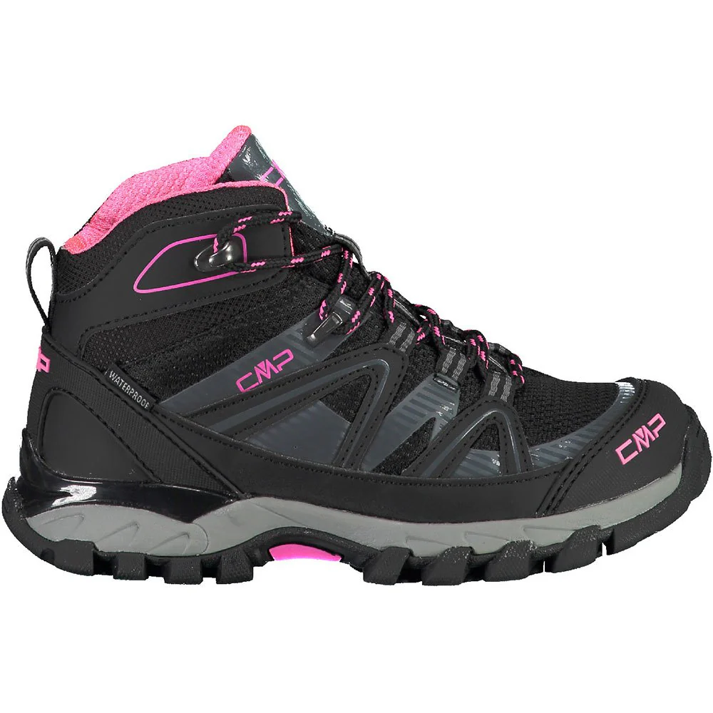 Kids Shedir Mid Hiking Scarpa Trekking Bambino Black Fuxia